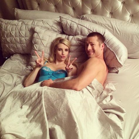 Scream Queens Cast, Chad Radwell, Chanel Oberlin, American Horror Story 3, Scream Cast, Queen Aesthetic, Glen Powell, Queen Costume, Love Scenes