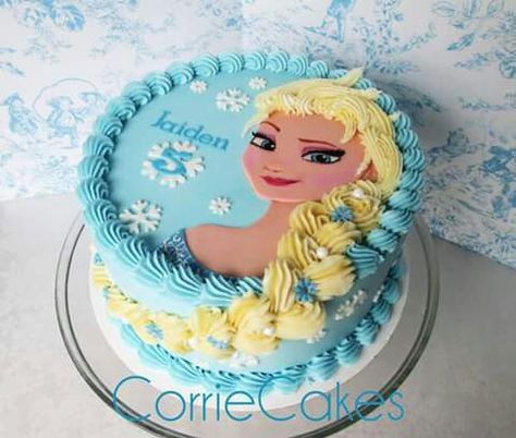 Frozen Elsa birthday cake Elsa Birthday Cake, Frozen Birthday Party Cake, Elsa Cake Frozen, Disney Frozen Cake, Frozen Theme Cake, Elsa Cakes, Elsa Birthday, Frozen Birthday Cake, Torte Cupcake