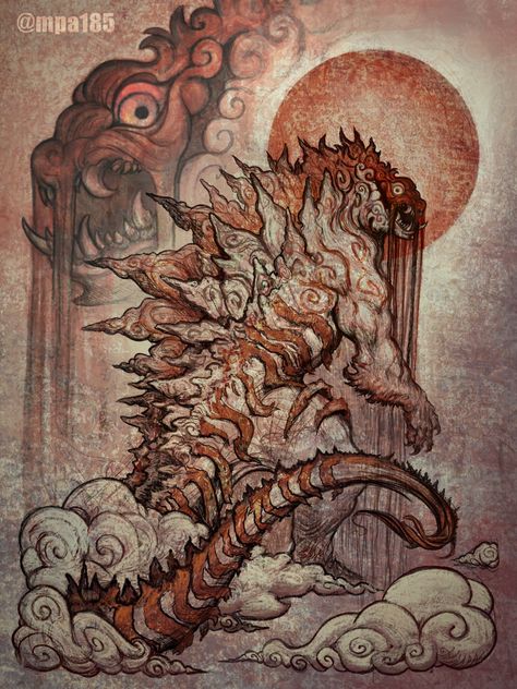 Mpa (@mpa185) on X Yakuza Style Tattoo, Godzilla Tattoo, Kaiju Design, Godzilla Wallpaper, All Godzilla Monsters, Kaiju Art, Kaiju Monsters, Monster Concept Art, Creature Drawings