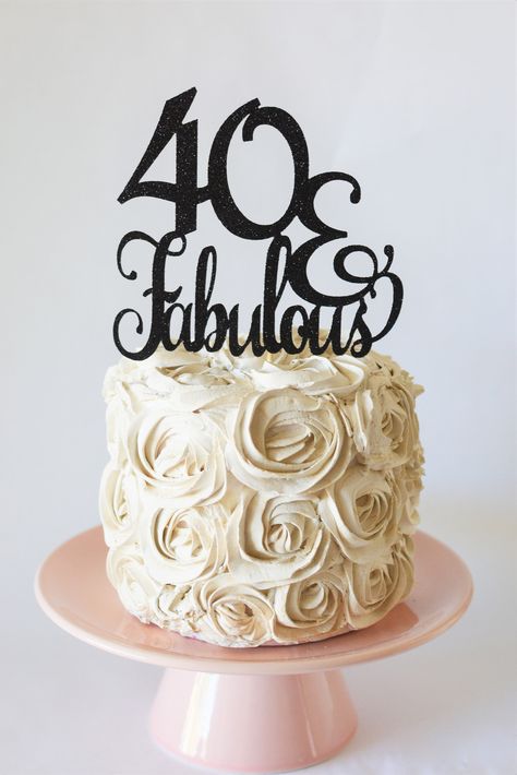 Excited to share this item from my #etsy shop: Glitter 40 & Fabulous Topper 40 Cake Topper, Big 40, 40th birthday, forty birthday pick, glitter 40, Gold 40, gold 40, Happy 40th Happy 40th Birthday Cake For Women, 40 Cake Topper 40th Birthday, Forty And Fabulous Cake, Birthday Cake Topper Ideas, Forty Birthday Cake, 40 And Fabulous Party, 40 And Fabulous Cake, 40th Cake Topper, Forty Cake Topper