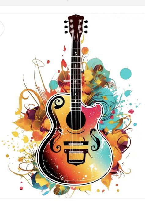 Busted Canvas, Watercolor Whimsical, Music Clipart, Dtf Designs, Guitar Drawing, Whatsapp Profile Picture, Music Tattoo Designs, Ganesha Pictures, Meaningful Drawings