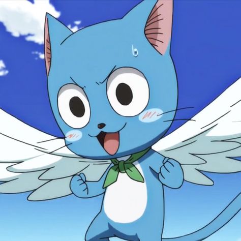 Happy Fairy Tail Icon, Happy Fairytail, Happy From Fairy Tail, Fairy Tail Cat, Happy Fairy Tail, Fairy Tail Anime, Anime One, Cute Profile Pictures, Visual Novel