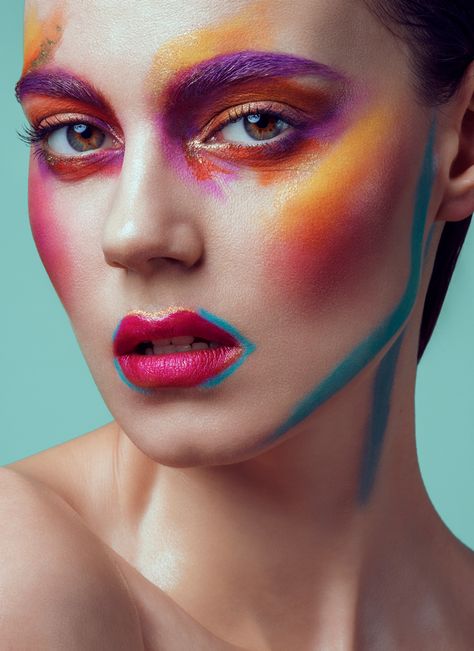 Makijaż Sugar Skull, Hair Art Photography, Photographic Makeup, Editorial Make-up, Fashion Editorial Makeup, Fantasy Make-up, Pride Fashion, Extreme Makeup, High Fashion Makeup