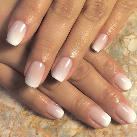 Baby Boomer Nails: A Modern Take on French Tips | ND Nails Supply Biab Nails French Tip, Baby French Nails, Modern French Nails, Baby Boomer Nails, Ombre French Nails, Faded French, Ombre French Tips, White French Nails, Baby Boomers Nails