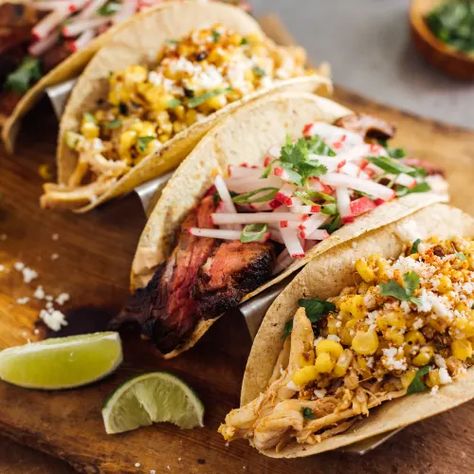 Steak Tacos with Mexican Crema Recipe - Magnolia Magnolia Table Recipes, Skirt Steak Tacos, Joanne Gaines, Joanna Gaines Recipes, Steak Rub, Crema Recipe, Magnolia Kitchen, Magnolia Network, Grilled Skirt Steak