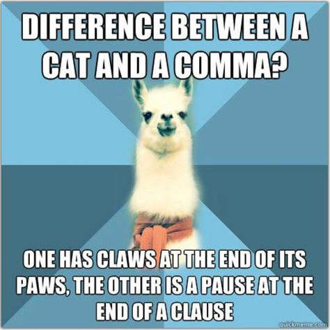 A list of comma rules with examples and explanations. Grammar Memes, English Teacher Humor, Grammar Jokes, English Humor, Grammar Nerd, Nerd Jokes, Grammar Humor, Nerd Humor, Teacher Humor