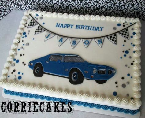 Classic Car Birthday Cake For Men, Sweet 16 Car Cake, Car Sheet Cake, Corvette Birthday Cake, Classic Car Birthday Cake, Classic Car Cake, Corvette Cake, Motor Cake, Boys 16th Birthday Cake