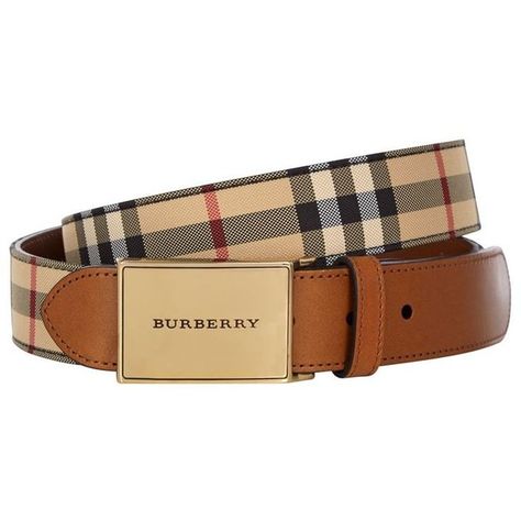 Burberry Shoes & Accessories House Check Gold Buckle Belt ($280) ❤ liked on Polyvore featuring men's fashion, men's accessories, men's belts and burberry mens belt Gold Buckle Belt, Burberry Mens, Mens Belt, Burberry Belt, Luxury Belts, Men's Belts, Burberry Shoes, Designer Belts, Reversible Belt