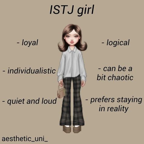 Isfj Women, Istj Aesthetic Vibes, Istj Woman, Istj Vibes, Istj Personality Aesthetic, Istj Girl, Istj Aesthetic, Infp Istj, Istj Mbti