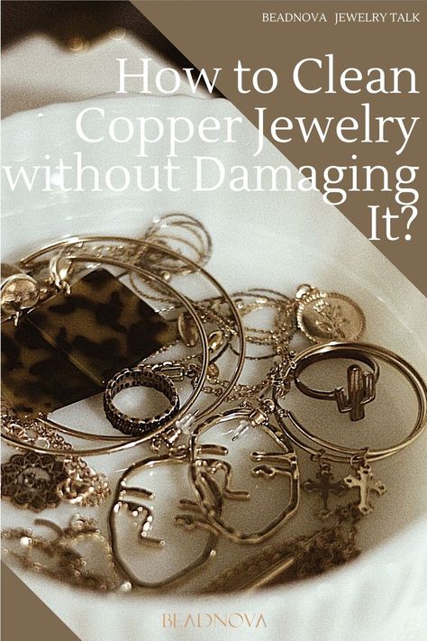 How To Clean Copper Jewelry, Clean Copper Jewelry, Affordable Jewelry Sites, Cleaning Silverware, Copper Jewelry Diy, Clean Copper, Homemade Jewelry Cleaner, Jewelry Cleaner Diy, Jewerly Art