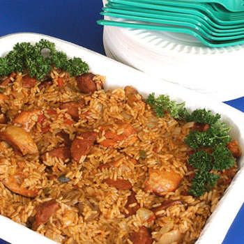 Oven-Baked Jambalaya Baked Jambalaya Oven, Jambalaya Recipe With French Onion Soup, Baked Jambalaya, Zatarains Jambalaya, Jambalaya Rice, Chicken Jambalaya, Jambalaya Recipe Easy, Chicken And Sausage Jambalaya, Oven Recipe