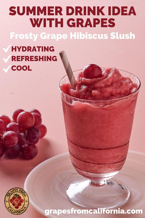 Grapes Recipes Healthy, Fresh Grapes Recipes, Japanese Summer Food, Grape Drinks, Spring Smoothies, Black Folks Sweet Potato Pie Recipe, Hydrating Foods, Slush Recipes, Lime Lemonade