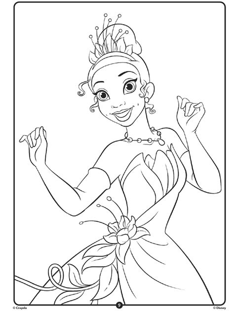 Color our Disney Princess Tiana coloring page & kids can celebrate the Princess and the Frog movie. Print this princess coloring sheet today! Princess Coloring Sheets, Frog Coloring, Disney Coloring Sheets, Princess Painting, Tiana Disney, Crayola Coloring Pages, Princesa Tiana, Disney Princess Colors, Frog Coloring Pages