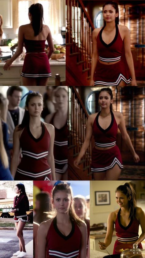 Elena Gilbert Cheerleader Outfit, Elena Gilbert Nurse Costume, Elena And Katherine Costumes, Elena Gilbert Outfits Halloween, Elena Gilbert Cheerleader, Tvd Costume, Elena Gilbert Halloween Costume, Elena Gilbert Costume, Elena Gilbert Dress