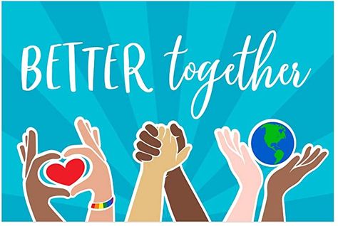 Amazon.com: Better Together Unity Yard Sign / 18" x 12" Inspirational Outdoor Sign/Spread Kindness Plastic Sign: Office Products All Together Now Decorations, We Are Better Together Bulletin Board, Unity Bulletin Board Ideas, Better Together School Theme, Better Together Bulletin Board Ideas, Unity Poster Ideas, Belonging Art, Raise Craze, Meeting Room Design Creative