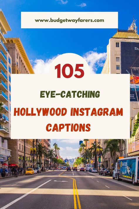 105 Eye-Catching Hollywood Instagram Captions Film Captions For Instagram, Hollywood Captions Instagram, Hollywood Studios Captions Instagram, Universal Captions For Instagram, Old Hollywood Quotes Woman, Hike Hollywood Sign, Beverly Hills Art, Hollywood Street, Hollywood Night