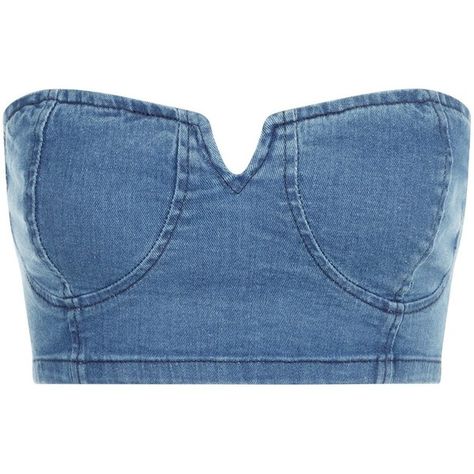 Parisian Blue Denim Bralet ($26) ❤ liked on Polyvore featuring tops, bralette tops, denim top, bralet tops, blue top and denim bralet tops Denim Bralet, Blue Colour Shirt, Parisian Blue, Diy Bra, Alt Clothes, Bralet Tops, Shirts Crop, Cropped Shirts, Blue Denim Shirt