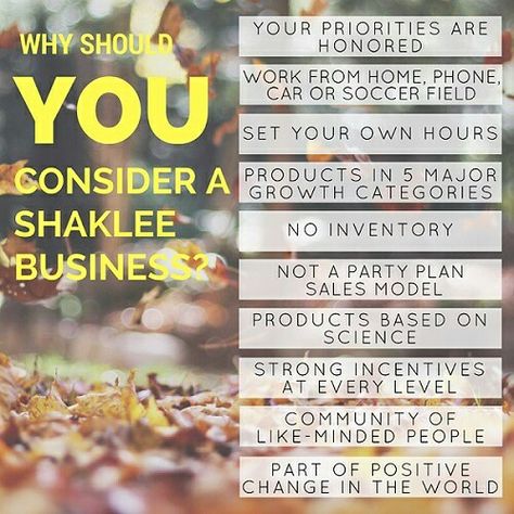 Why Should YOU Start a Shaklee Business? Choosing to partner with #Shaklee has immeasurable and endless benefits. What is important to you? www.ellenr.yfphub.com Shaklee Business, Holistic Products, Earn Online, Network Marketing Business, Business Opportunity, Success Motivation, Marketing Business, Home Based Business, Business Opportunities