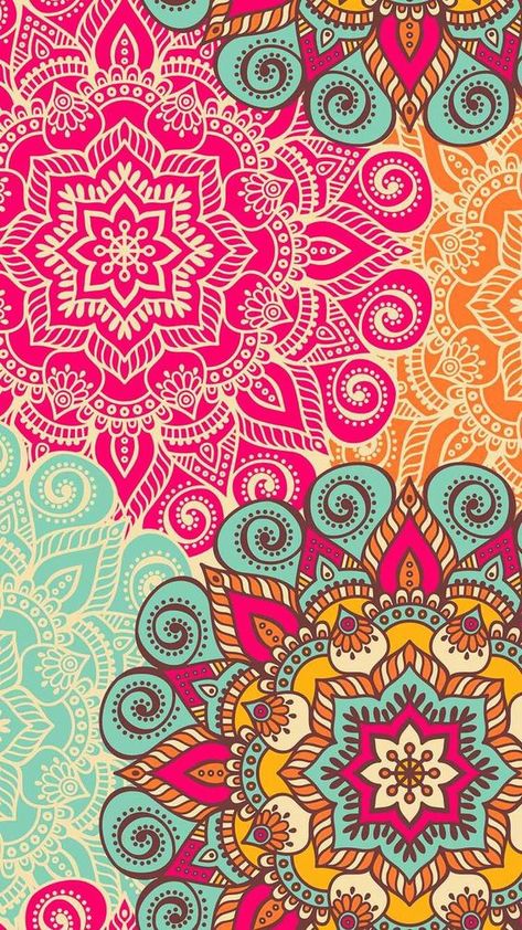 Bohemian Background, Bohemian Pictures, Apple Iphone Wallpaper Hd, Wallpaper Iphone Boho, Mandala Wallpaper, Posca Art, Mandalas Painting, Boho Wallpaper, Pola Sulam