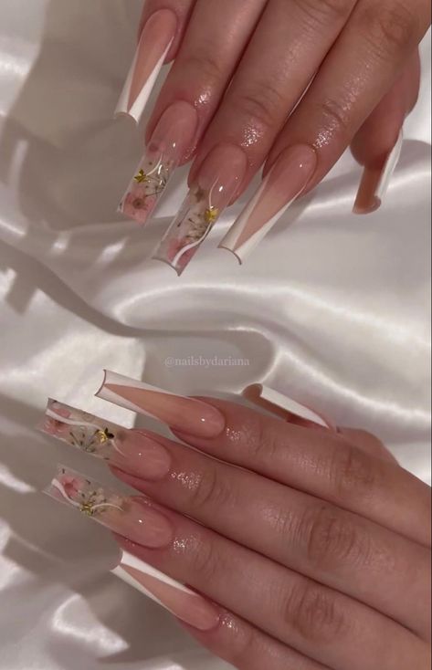 Encapsulated Nails, Ombre Acrylic Nails, Simple Acrylic Nails, Classy Acrylic Nails, Long Acrylic Nails Coffin, Acrylic Nails Coffin Pink, Long Square Acrylic Nails, Acrylic Nails Coffin Short, Pink Acrylic Nails