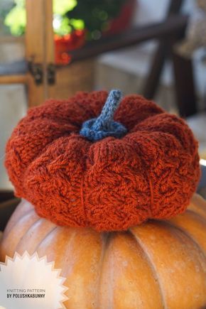 Knitted Pumpkins Free Pattern, Knitted Pumpkin Pattern, Halloween Knits, Hime Decor, Halloween Knit, Knitted Pumpkins, Baby Hats Knitting Free, Knit Pumpkins, Pumpkin Patterns Free