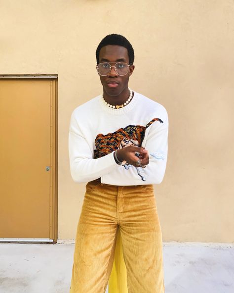 Wisdom Kaye, 80s Style Outfits, Masc Outfits, Tiktok Star, Yellow Style, Things I Learned, Boy Fits, Fashion Organization, Img Models