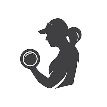 Gym Silhouette, Woman Bodybuilding, Strength Symbol, Women Wellness, Person Silhouette, Gym Banner, Yoga Logo, Gym Logo, Character Graphic