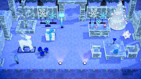 Acnh Frozen Design, Winter Design, New Animal Crossing, Winter Wonderland, Animal Crossing, Frozen, Animals, Design