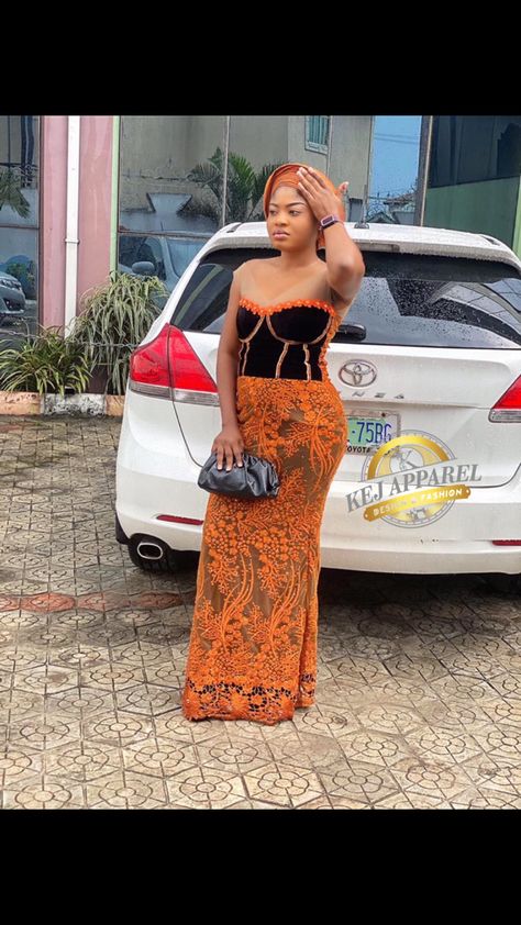 Orange Lace Asoebi Styles, Burnt Orange Lace Asoebi Styles, Asoebi Lace Style, Cord Lace Styles, Lace Asoebi, Lace Asoebi Styles, Asoebi Lace Styles, Asoebi Lace, Afro Styles