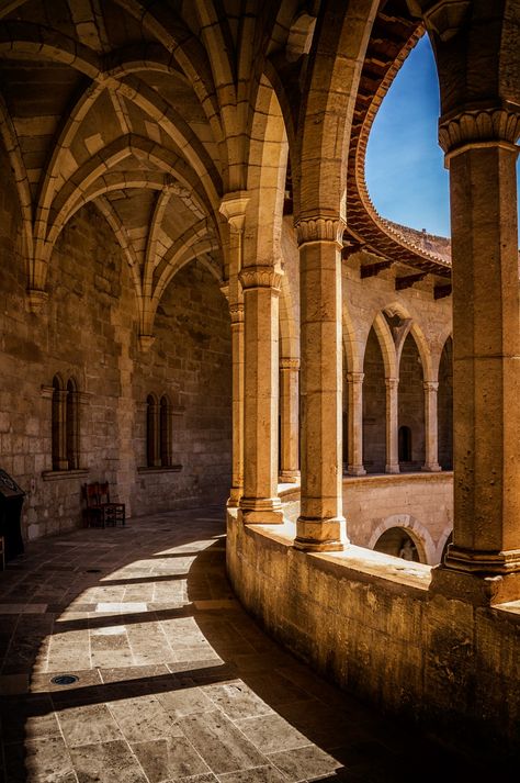 Download this photo in Palma, Spain by Patrick Baum (@gecko81de) Concrete Pillar, Chateau Medieval, French Castles, Abandoned Castles, Ios 8, Scottish Castles, Chateau France, Voyage Europe, Cities In Europe