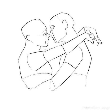 Male Lovers Poses, A Couple Drawing Reference, Crochet Pose Reference, Cute Couples Poses Drawing, Forehead Touching Reference, Squish Drawing Reference, Couples Drawing Poses Art Reference, Art Duo Poses, Disney Pose Reference