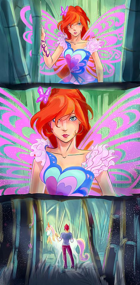 WinX Club: Suddenly :D by KrokodiLena Bloom X Riven, Club Story, Fairy Girls, Las Winx, Klub Winx, Magic Fairy, Tolkien Books, Child Hood, Bloom Winx Club