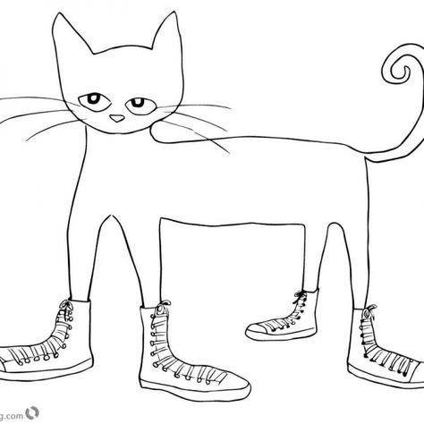 Pete the Cat Coloring Pages Color Pete by Number - Free Printable Coloring Pages Printable Cat Coloring Pages, Cat Coloring Pages, Valentines Day Coloring Page, Cat Printable, Cat Coloring, Cat Coloring Book, Clip Art Library, Unique Coloring Pages, Valentines Day Coloring