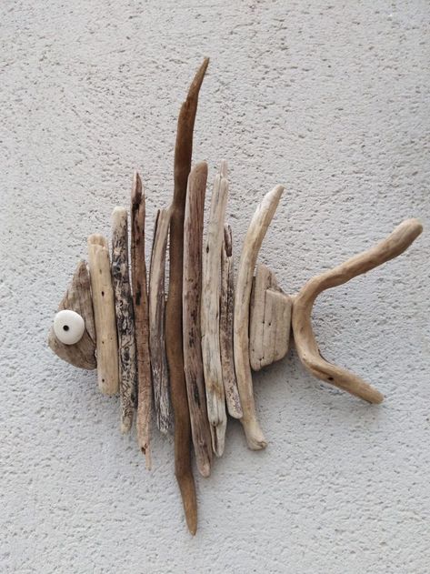 Tre Kunst, Driftwood Diy, Driftwood Art Diy, Driftwood Projects, Deco Nature, Shell Crafts Diy, Driftwood Decor, Driftwood Crafts, Beach Crafts