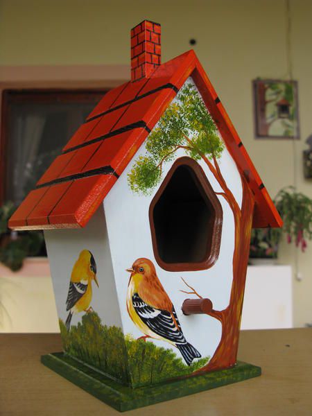 a bird's house My Boards Saved Pins Where Are My Boards, Bird House Painting Ideas, Cute Bird Houses, Hand Painted Birdhouses, Birdhouses Bird Feeders, Beautiful Birdhouses, Bird Houses Ideas Diy, Bird House Feeder, Bird House Plans