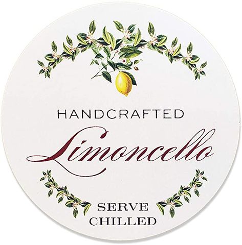 Limoncello Labels, Making Limoncello, Limoncello Recipe, Soap Stamping, Wedding Shower Favors, Circle Labels, Free Labels, Round Circle, High Gloss White