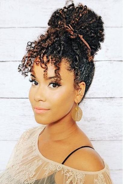 Whether your hair is short, medium, or long - here are the best hairstyles to pair with bangs. #southernbeauty #hairinpiration Natural Hair Bun Styles, Curly Bun, Birthday Hairstyles, Curly Hair Photos, The Best Hairstyles, Black Curly Hair, 4c Hair, Curly Hair With Bangs, 4c Hairstyles