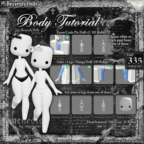 Roblox doll body tutorial Roblox Body Tutorial, Roblox Body Codes, Roblox Doll, Roblox Body, Made Outfits, Baddie Stuff, Roblox Baddie, Roblox Group, Body Tutorial