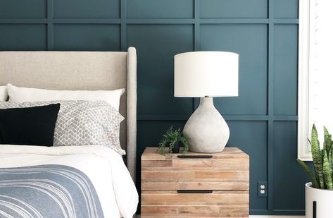 Newburg Green, Zen Table, Angela Rose, Portola Paint, Troy Lighting, Green Rooms, Benjamin Moore, Bed Room, Dresser As Nightstand