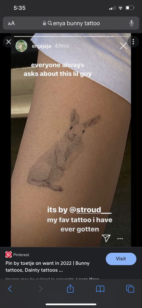 Enya Umanzor Bunny Tattoo, Enya Umanzor Tattoos, Enya Tattoos, Enya Tattoo, Enya Umanzor Tattoo, Honey Bunny Tattoo, Bunny Tattoo, Enya Umanzor, Bunny Tattoos