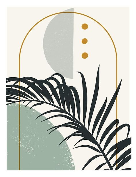 Mid century modern art print gallery wal... | Premium Vector #Freepik #vector #mid-century #modern-illustration #modern #graphic-art Mid Century Gallery Wall, Urban Art Painting, Boho Style Interior, Gallery Wall Printables, Mid Century Modern Art Print, Print Gallery Wall, Modern Art Print, Mid Century Modern Art, Modern Art Prints