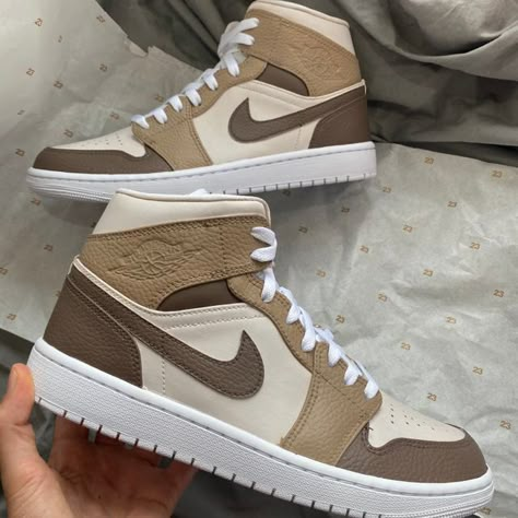 Jordan 1 mid brown | THE CUSTOM MOVEMENT | Brown nike shoes, Jordan shoes girls, All nike shoes Brown Jordans, Jordans Brown, Customising Shoes, Brown Nike Shoes, Nike Air Jordan Mid, Custom Jordan, Air Jordan Mid, Jordan Mid, Nike Shoes Girls