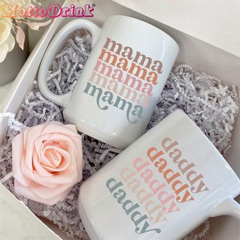 Mommy Daddy Parents Gift Box Set Retro Mom Dad Mugs For To Be Mug Meaningful Check more at https://mottodrink.com/product/mommy-daddy-parents-gift-box-set-retro-mom-dad-mugs-for-to-be-mug-meaningful/ Gender Keeper Gift Idea, Gender Reveal Gifts For Parents, Gender Reveal Gift Ideas For Parents, Gender Reveal Keepsake Ideas, Cricut Gender Reveal Ideas, Gender Reveal Gift Ideas To Give, Gender Reveal Ideas Thanksgiving, Gender Reveal Gifts To Bring, Gifts For Gender Reveal Party