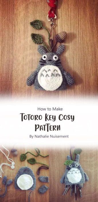 Crochet Cute Key Cover Free Pattern Ideas - Carolinamontoni.com Crochet Key Cosy Free Pattern, Crochet Gifts Ideas For Friends, Crochet Key Fob Cover, Key Crochet Pattern, Crochet Key Cover Free Pattern, Totoro Crochet Pattern Free, Key Cover Crochet, Crochet Gifts For Friends, Crochet Ideas Aesthetic