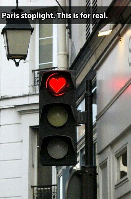 Paris stop signal -♥ Traffic Light, Heart On, A Heart, Red Heart, Building, Red, White