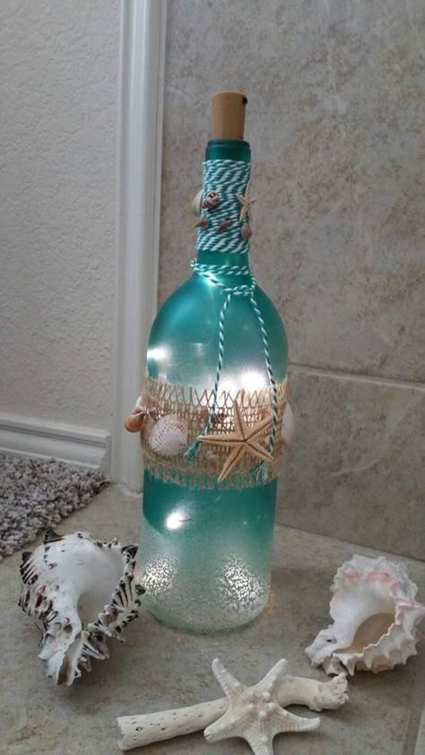 #glass_art_ashes #glass_art_awards #glass_art_artist #glass_art #glass_art_at_home #glass_art_amazon #glass_art_auction #a_glass_artist #a_glass_artisan #a_glass_artwork #a_art_glass_decor Diy Wine Bottle Crafts, Led Bottle Light, Crafts For Home Decor, Diy Wine Bottle, Repurposed Wine Bottles, Glass Bottle Diy, Diy Glass Bottle Crafts, Shell Crafts Diy, Wine Bottle Art