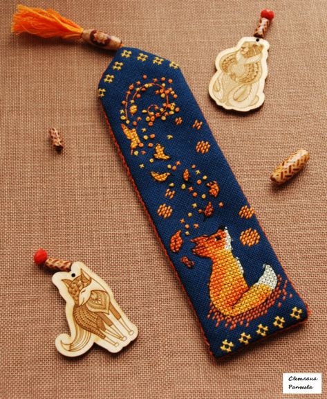 Fox Bookmark, Cross Stitch Bookmark, Stitch Bookmark, Penanda Buku, Pola Kristik, Cross Stitch Bookmarks, Cross Stitch Borders, Cross Stitch Animals, Hand Embroidery Art