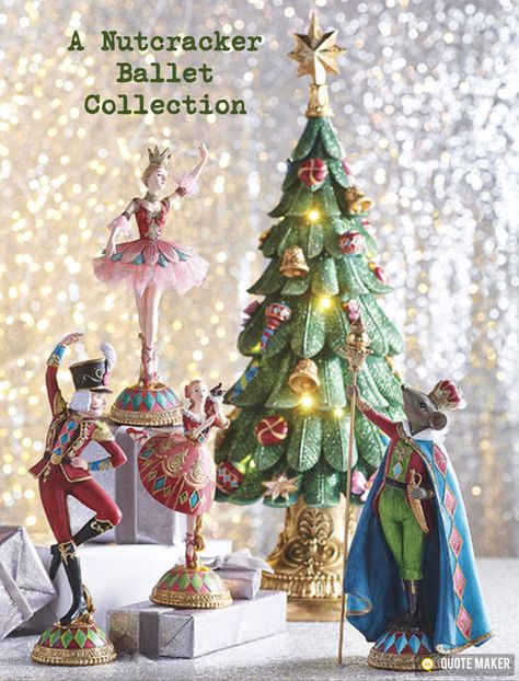 Ballet Christmas Decorations, Nutcracker Ballet Christmas, Joulun Aika, Ballet Christmas, Nutcracker Christmas Tree, The Nutcracker Ballet, Nutcracker Decor, Nutcracker Christmas Decorations, Raz Imports