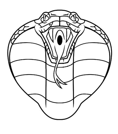 King Cobra Head Coloring Pages : Kids Play Color Outline Coloring Pages, Snake Sketch, Cobra Head, King Cobra Snake, Cobra Tattoo, Snake Coloring Pages, Serpent Tattoo, Snake Drawing, Pages To Color