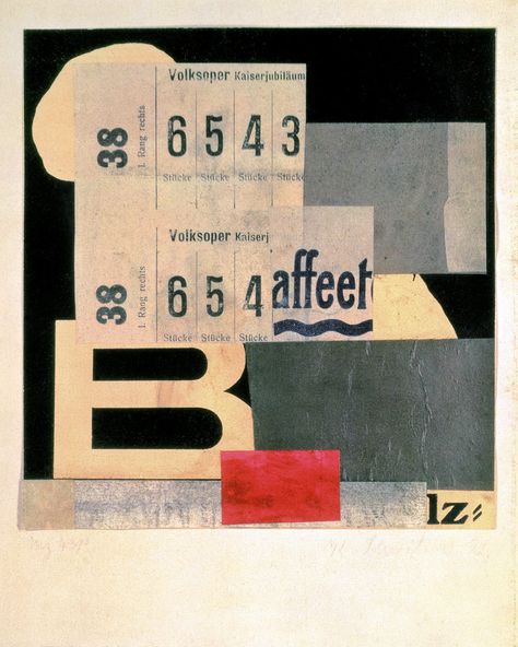 Image: Kurt Schwitters - Collage M2 439, 1922 Strange Illustration, Dadaism Art, Number Collage, Hans Richter, Dada Collage, Tristan Tzara, Experimental Typography, Kurt Schwitters, Collage Abstract